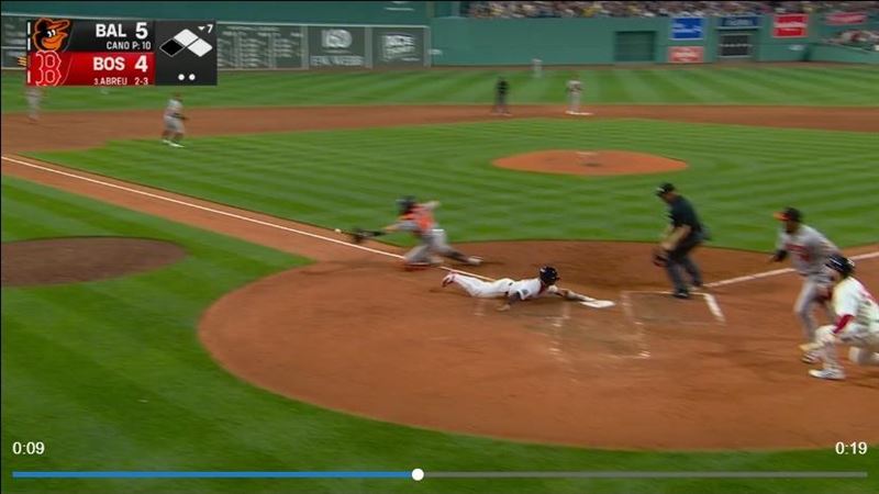 鄭宗哲7局上撲回追平分。(圖/翻攝自MLB官網)