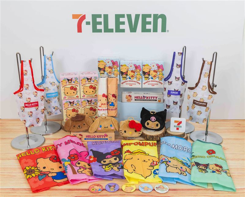 7-ELEVEN自7月22日起獨家推出近期超火紅「三麗鷗曬傷系列」。(圖/品牌業者提供)