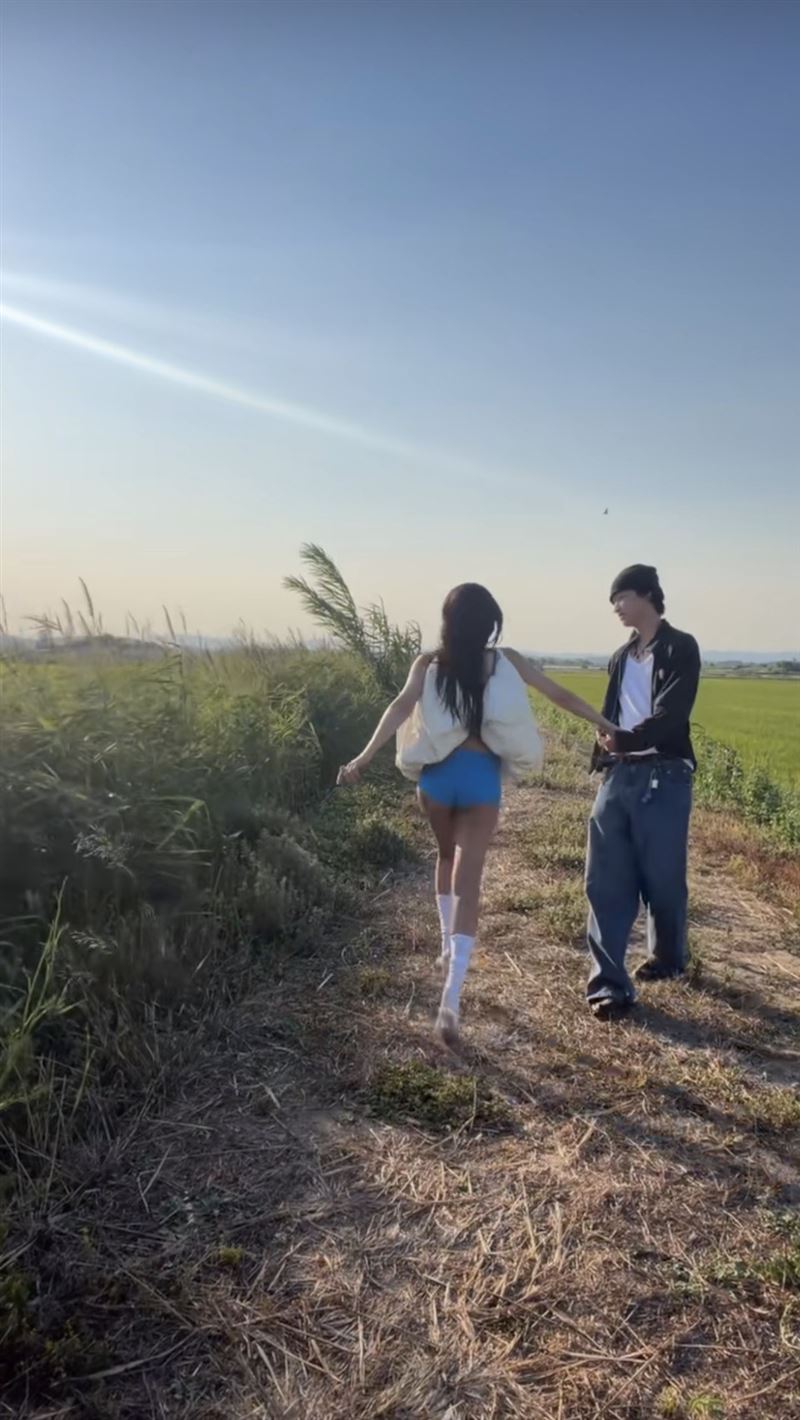 Jennie新歌MV和台灣男模特Kai合作，預告畫面曝光。（圖／翻攝自TikTok @jennierubyjane）