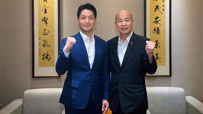 蔣萬安邀請韓國瑜25日一起走上凱道。(圖/中央社)