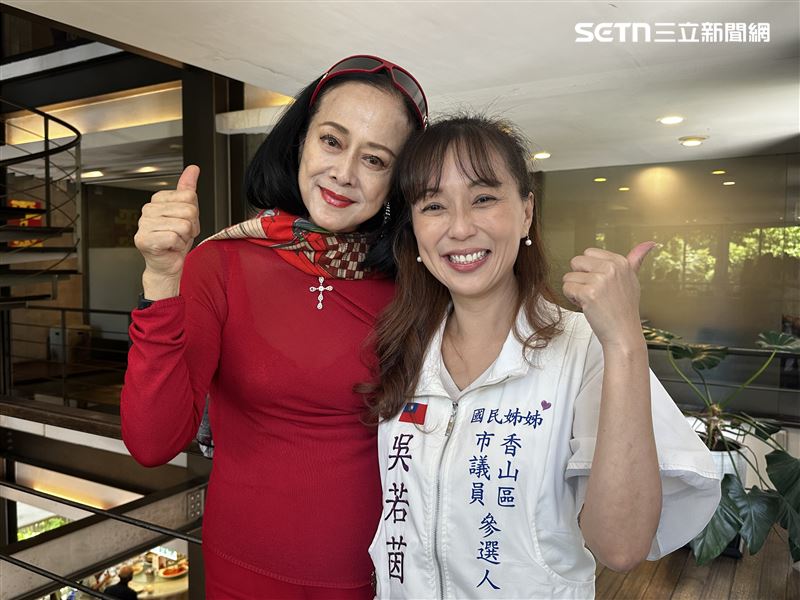 息影30年的藝人湯蘭花,今(22日)也現身力挺吳若茵。(圖/記者羅欣怡攝影)