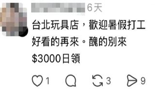 獨／玩具店開日薪3千徵才!條件：醜的別來