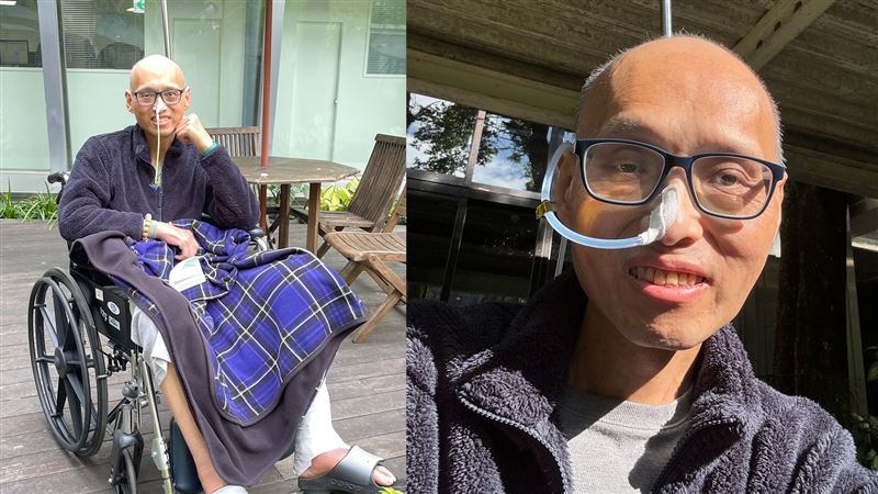 除了兩度罹癌,還左小腿壞死性筋膜炎,差點要截肢。(圖/受訪者提供)