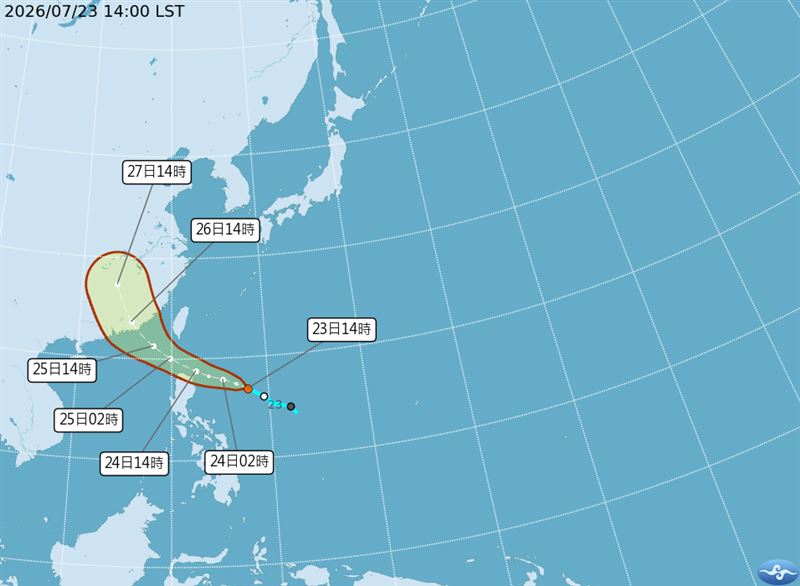 紅霞颱風最快在今晚至明晨生成。(圖/氣象署)