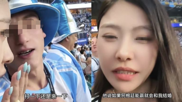 兩人從打賭索吻到男方單膝下跪求婚，過程僅短短一小時，女方更全程甜笑答應。（圖／翻攝自Ｘ）