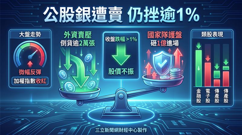 金融股於23日淪為外資提款機,當中彰銀(2801)慘被倒貨逾2萬張。儘管國家隊進場護盤,但1億2700萬731元、5239張的買超規模,遠不敵沉重拋售壓力,彰銀股價因此全日一蹶不振,收盤下挫1.62%,報24.25元。(圖/三立新聞網財經中心蕭榕AI製圖)
