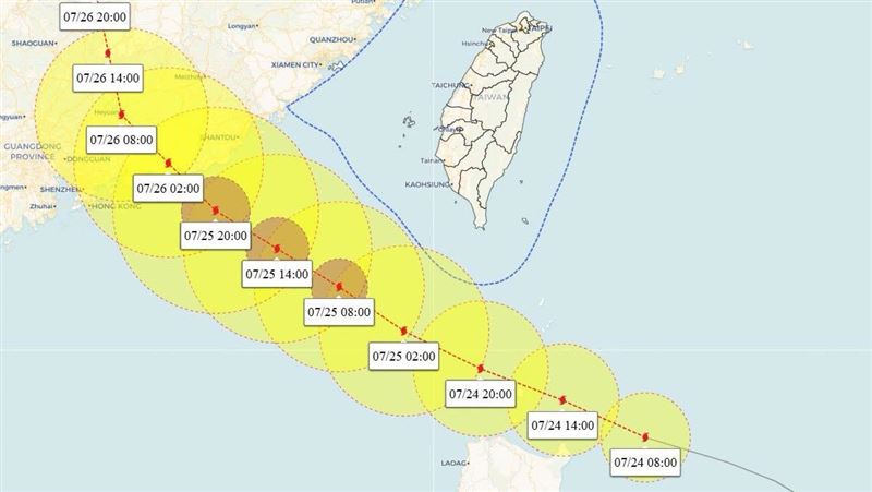 紅霞這時段最近台 專家:24hr內恐轉中颱