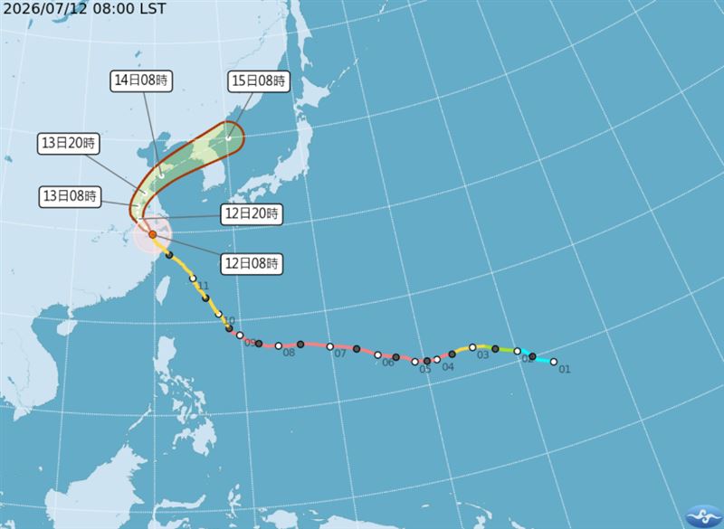 先前巴威颱風路徑偏北。(圖/氣象署)