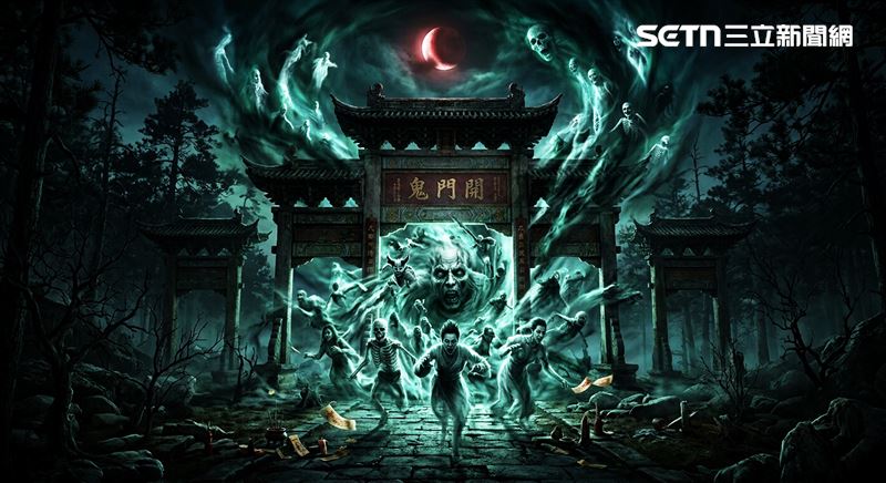 鬼月即將到來,2026年將於8月12日深夜11時(子時)鬼門開,高宏寓指出,今年適逢特殊的赤馬火月,犯太歲的「鼠、馬、兔、牛」特別注意。(AI圖/記者陳韋帆製)