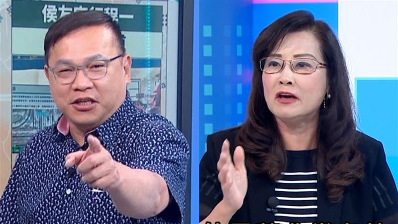 侯友宜土城同框蘇巧慧卻「巧避李四川」?民進黨立委王義川(左)與國民黨台北市議員秦慧珠(右)有不同看法。(圖/翻攝自《新台派上線》)