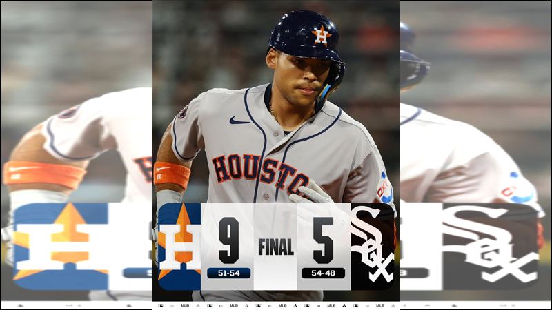 太空人以9:5擊敗白襪。(圖/翻攝自X平台 @MLB)