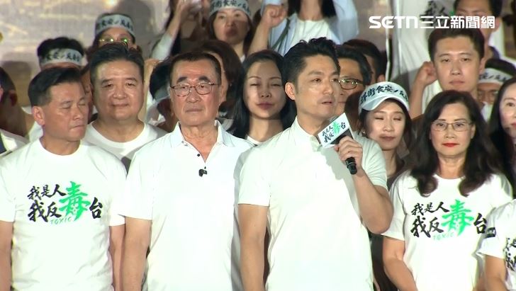 725凱道集會，蔣萬安等國民黨大咖均出席。（圖／翻攝畫面）