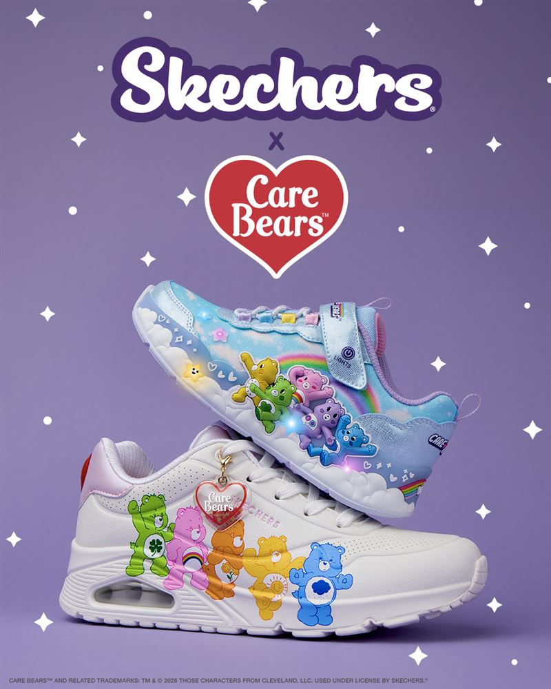 SKECHERS今夏攜手Care Bears™推出全新聯名系列。(圖/品牌業者提供)