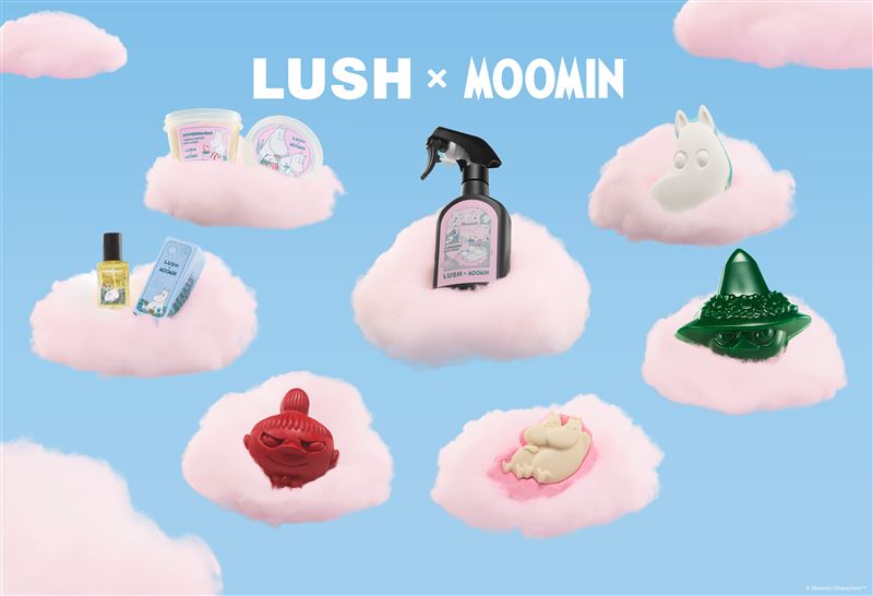 LUSH × Moomin限定聯名系列,共同創造包容與尊重的綠色童話。(圖/品牌業者提供)