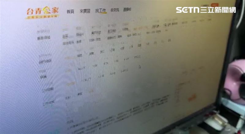 在「台青e家」中部分職缺薪水比台灣還低