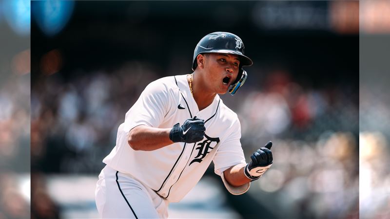 旅美好手李灝宇敲出生涯第10支二壘安打。(圖/翻攝自X平台 @tigers)