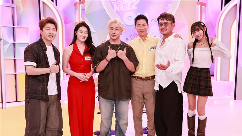 張立東（左起）、顏曉筠、歐漢聲、翁家明、柯叔元、林襄。(圖／中天提供)