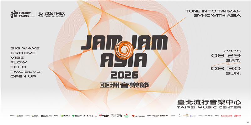 2026 潮臺北 TRENDY TAIPEI 攜手雄獅旅遊獨家開賣！黃金卡司引爆 JAM JAM ASIA 自由配套票 77 折起。（圖／臺北市政府提供）