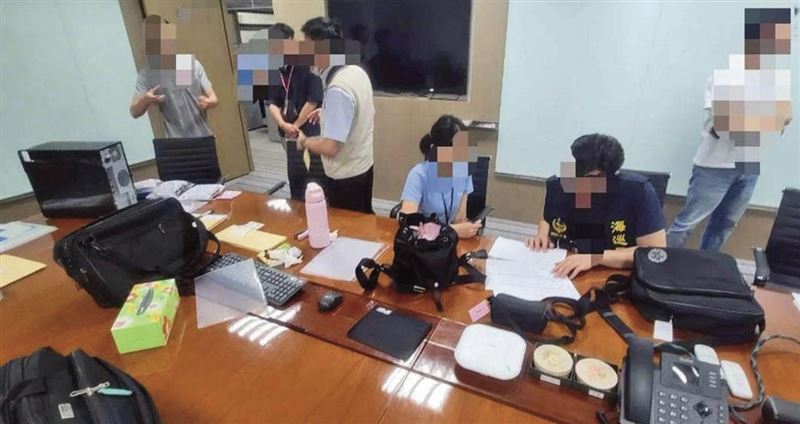 海巡署6月進行第二波搜索,查扣美超微業務經理王祥懿等人通聯等關鍵證物。(海巡署偵防分署提供)
