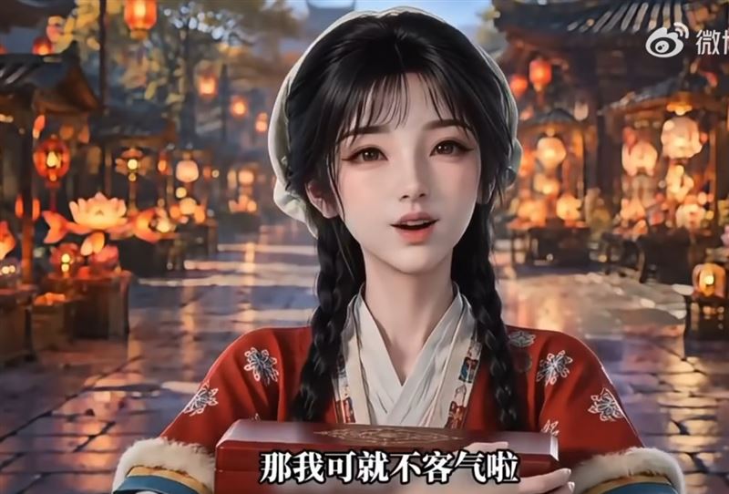近日有網友發現，虞書欣的人物形象疑似遭AI技術盜用。（圖／翻攝自微博）