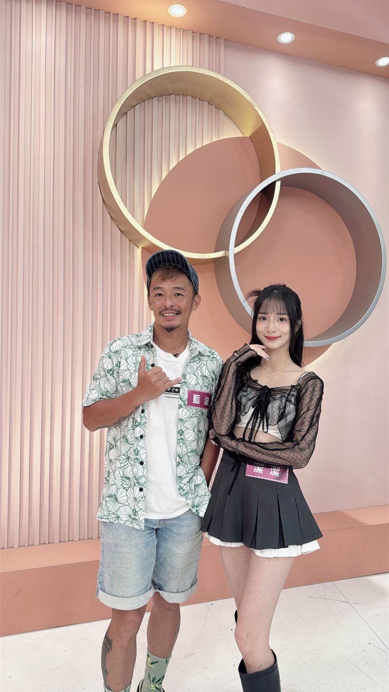 藍波帶女兒潔潔上節目。（圖／民視提供）