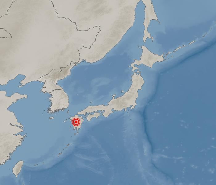 日本熊本縣發生規模7.1強震，連南韓釜山居民也感受到震動。（圖／韓國氣象廳）