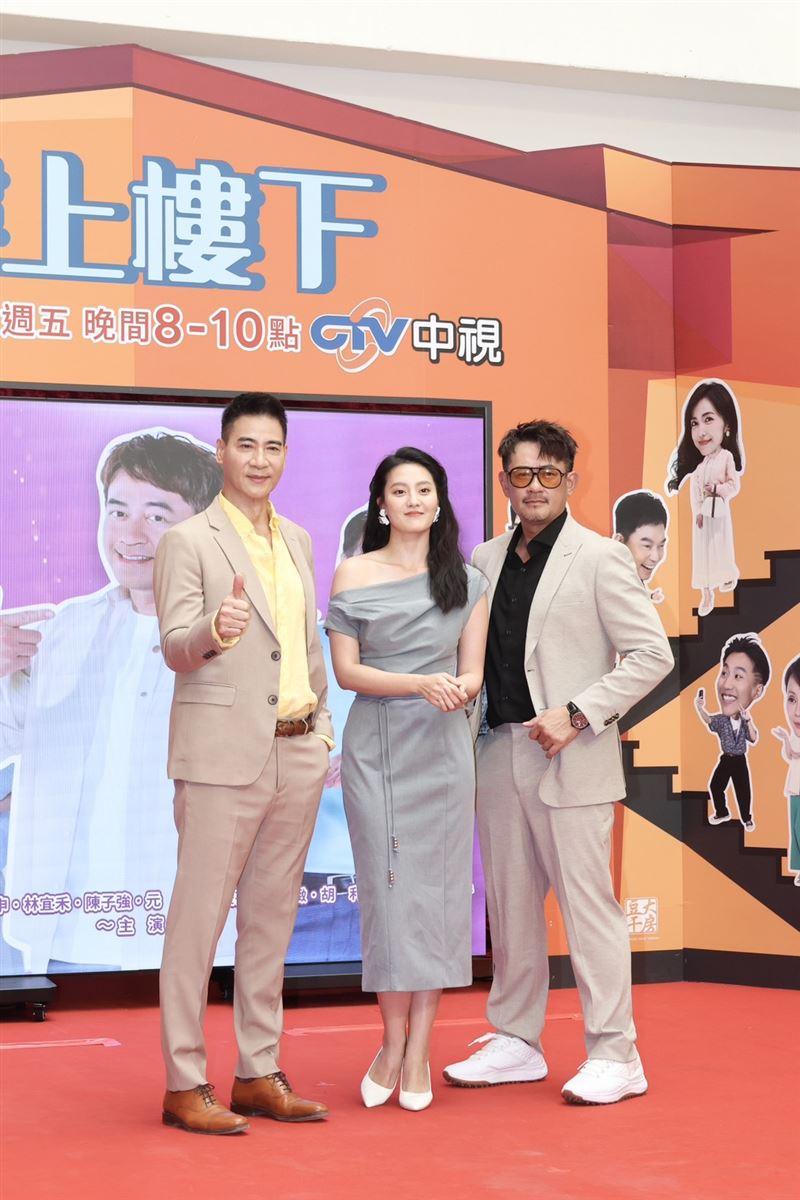 （左起）翁家明、顏曉筠、柯叔元現身首映記者會宣傳。（圖／記者田俊彥攝影）