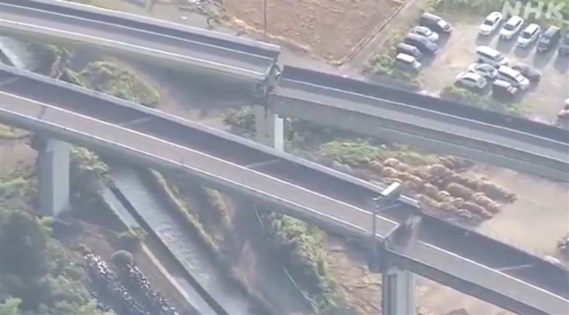 熊本地震高速公路斷裂未垮  台灣採同工法