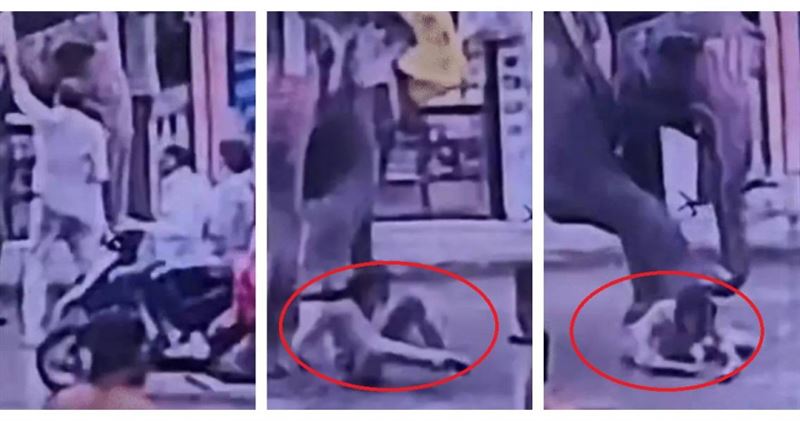 印度一名男子餵食大象時遭猛烈攻擊,家屬質疑案件處理不當,並要求政府究責及賠償。(圖/Bhaskar English,下同)