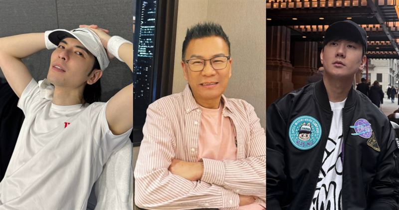 蕭敬騰（左起）、沈玉琳、林俊傑跟另一半都不在意年紀差距愛得幸福。（圖／翻攝自IG）