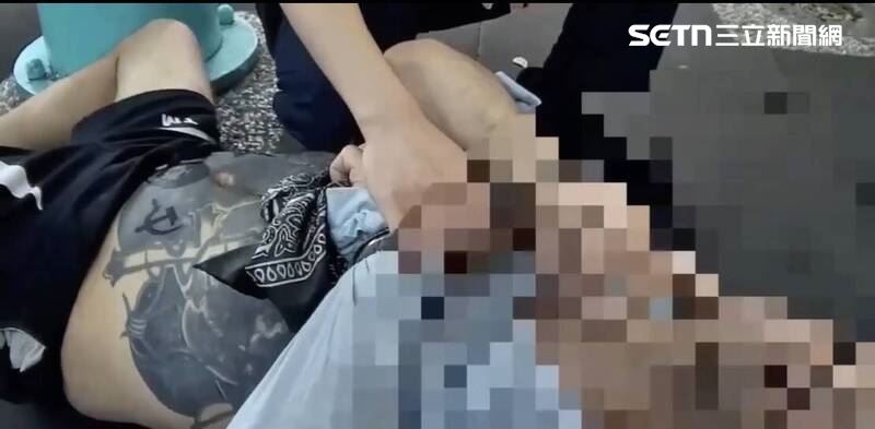 北市義大利籍男子瓦里奧在西門町服飾店發酒瘋遭警保護管束。（圖／翻攝畫面）