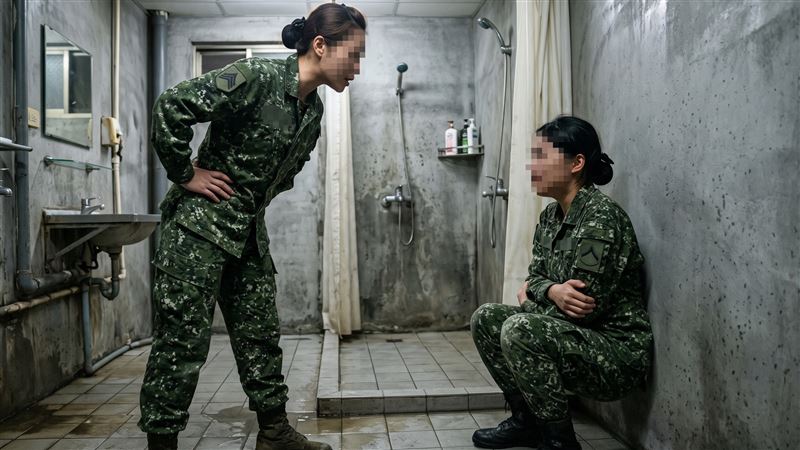 陸軍女中士因不滿同寢室、同單位的另名女兵，竟連續體罰、霸凌對方。（示意圖／AI生成）