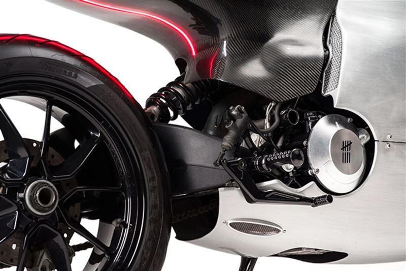 Bandit9 Ducati 821保留單搖臂。(圖/翻攝Bandit9網站)