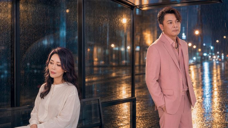 莊振凱(右)、鄭詠心第一次合作，合唱新歌〈愛到最後才知影〉。（圖/長興影視 提供）