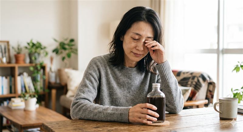 一名42歲女子因自覺有些貧血，自行飲用黑糖四物飲，沒想到隔天眼睛卻開始不停流眼淚。（圖／取自羅佩琳醫師臉書）