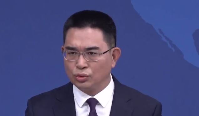 中國國台辦發言人陳斌華主持例行記者會（圖／翻攝畫面）
