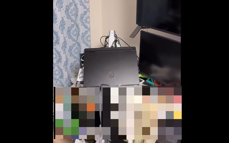 沒固定的筆電所幸沒掉落。（圖／取自r191124467 threads）