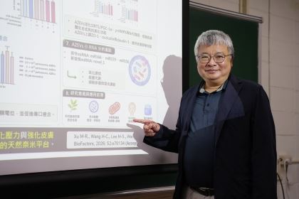 中興大學教授王升陽的研究團隊成功自月桃葉分離出奈米級植物細胞外囊泡，首次證實可改善粒線體功能、提升細胞能量代謝，並降低紫外線造成的皮膚細胞損傷。（圖／中興大學提供） 