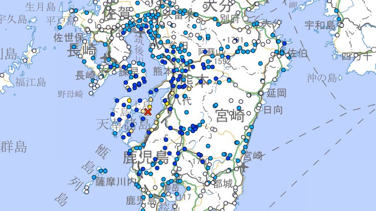 熊本規模5.8餘震深度極淺!最大震度5弱