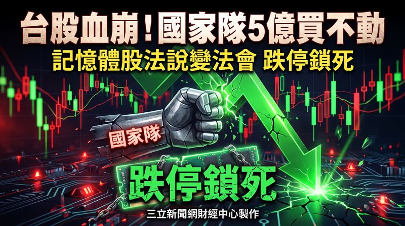 旺宏董事長吳敏求。記憶體股旺宏（2337）29日法說行情淪為法會，即使國家隊砸下5億2068萬3854元、買超5085張予以護盤，仍難敵外資大砍1萬1618張的強力賣壓，股價跌停鎖死在102元。（圖／三立新聞網財經中心蕭榕AI製圖）