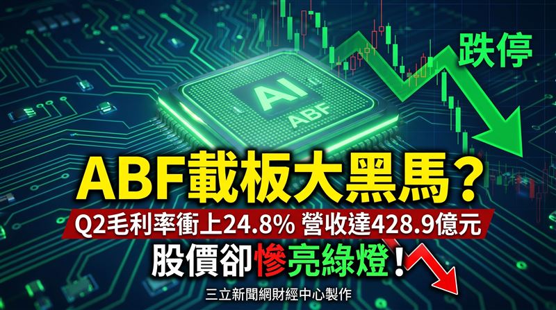 欣興（3037）搭上AI伺服器熱潮順風車，高階ABF載板需求強勁噴發，第二季營運迎來全面性爆發，單季營收達428.9億元，稅後純益131.15億元，每股稅後純益（EPS）8.45元，營收與獲利同步改寫歷史新高，毛利率更一舉衝上24.8%，成為本季財報最搶眼的亮點。（圖／三立新聞網財經中心蕭榕AI製圖）