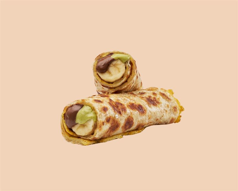 Nutella榛果可可×開心果雙醬香蕉千層蛋餅。(圖/品牌業者提供)
