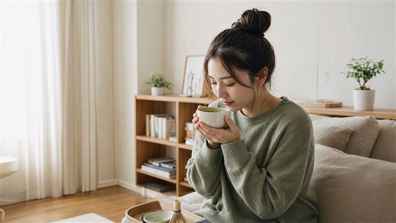研究發現,喝抹茶有助改善脂肪肝。(示意圖/AI生成)
