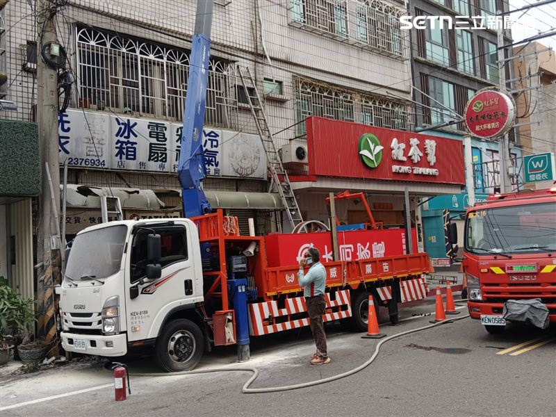 台電嘉義營業處,嘉義縣,消防局,電器行,高壓電,OHCA,電擊(圖/翻攝畫面)