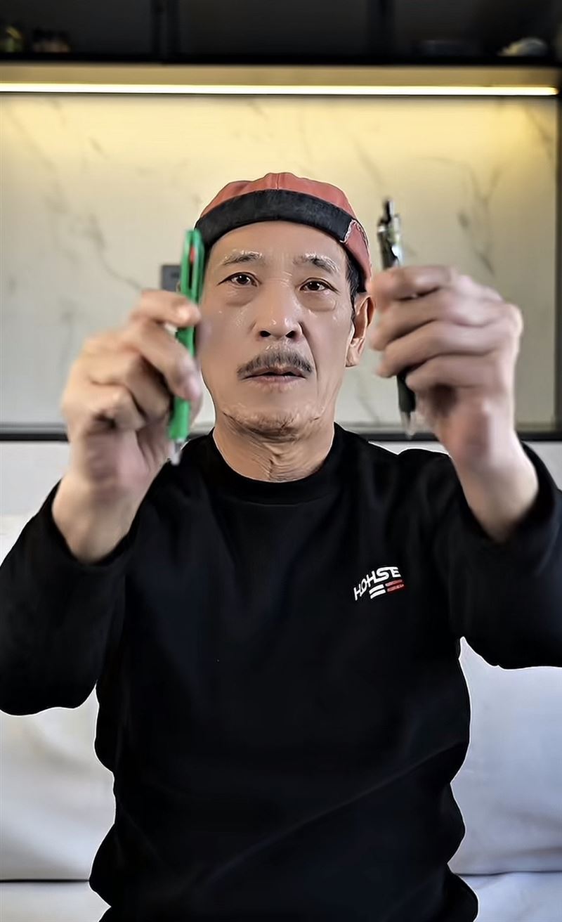 殭屍道長鍾發拍短影音爆紅。（圖／翻攝自 鍾發 抖音）