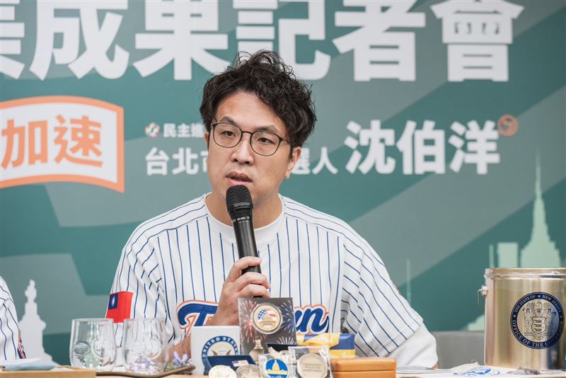 民進黨台北市長參選人沈伯洋分享訪美考察心得(圖/沈伯洋競辦提供)