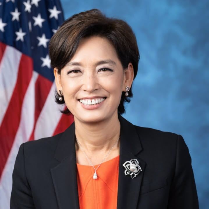 美國聯邦眾議員金映玉(Young Kim)率跨黨派議員團訪台。(圖/翻攝自AIT臉書)