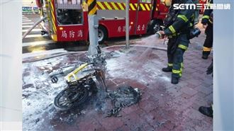 台大兒醫外火燒車　電動車爆炸「噴火球」