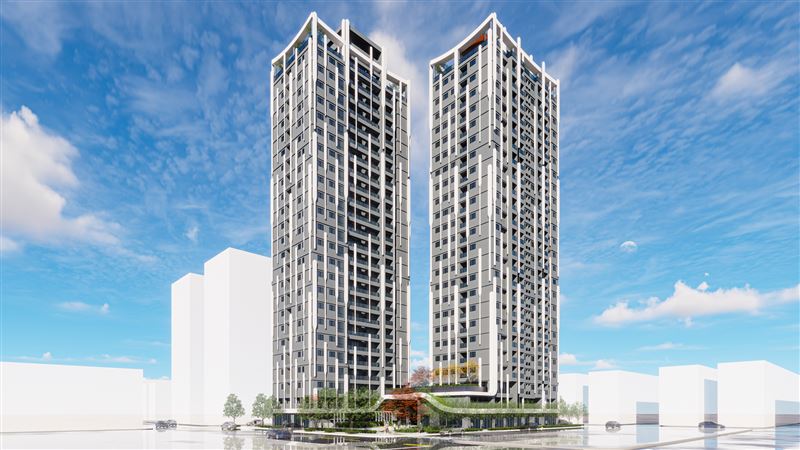南機場單元四公辦都更後未來模擬圖。(圖/台北市住都中心提供)