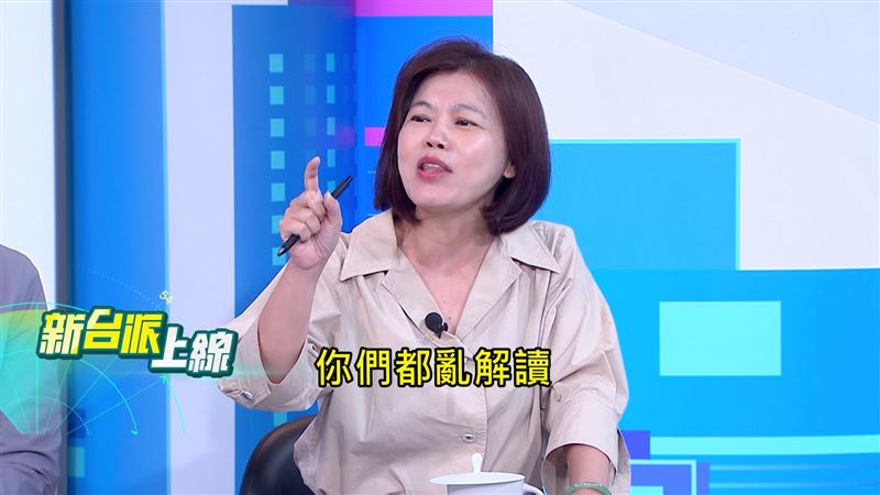 游淑慧認為新聞有很多矛盾的地方，都是匿名人士在放話，綠營見縫插針「亂解讀」。（圖／新台派上線）